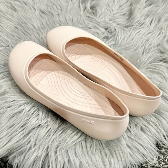 Crocs Women's Pink Quartz Brooklyn Flats Size 6 Ballet Slips - Picture 2 of 6